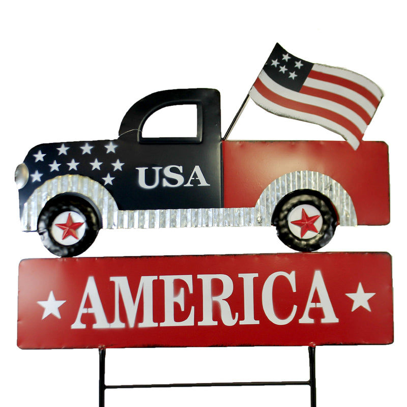Direct Designs International Americana Truck Stake - One Stake 25 Inch, Metal - Flag Usa Yard Decor 31832637 (50604)