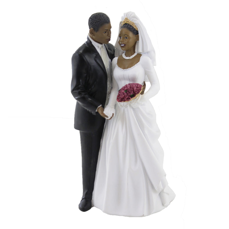 Black Art Bride And Groom Polyresin Wedding Figurine Love 16158 (50690)