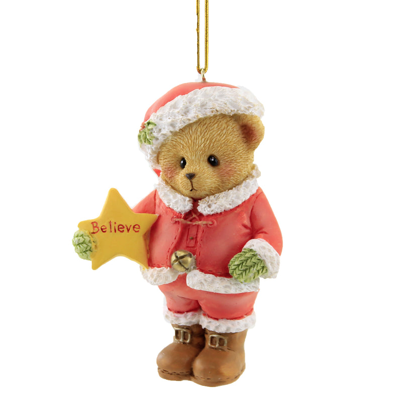 Cherished Teddies Santa Bear Ornament Polyresin Christmas Teddy 134210 (50733)