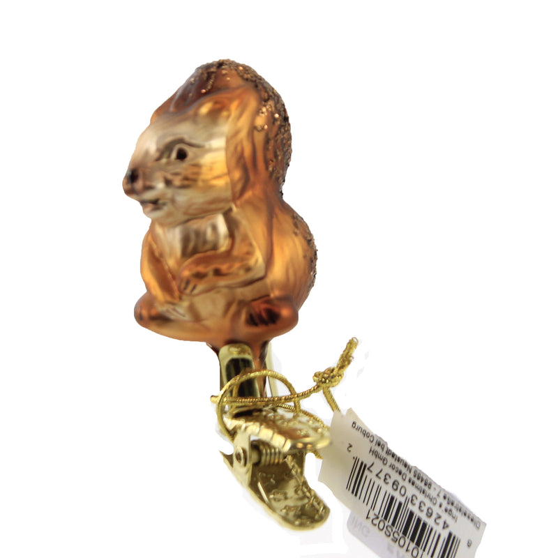 Little Squirrel - One Ornament 2.25 Inch, Glass - Clip-On Ornament Christmas 10105S021 (50848)