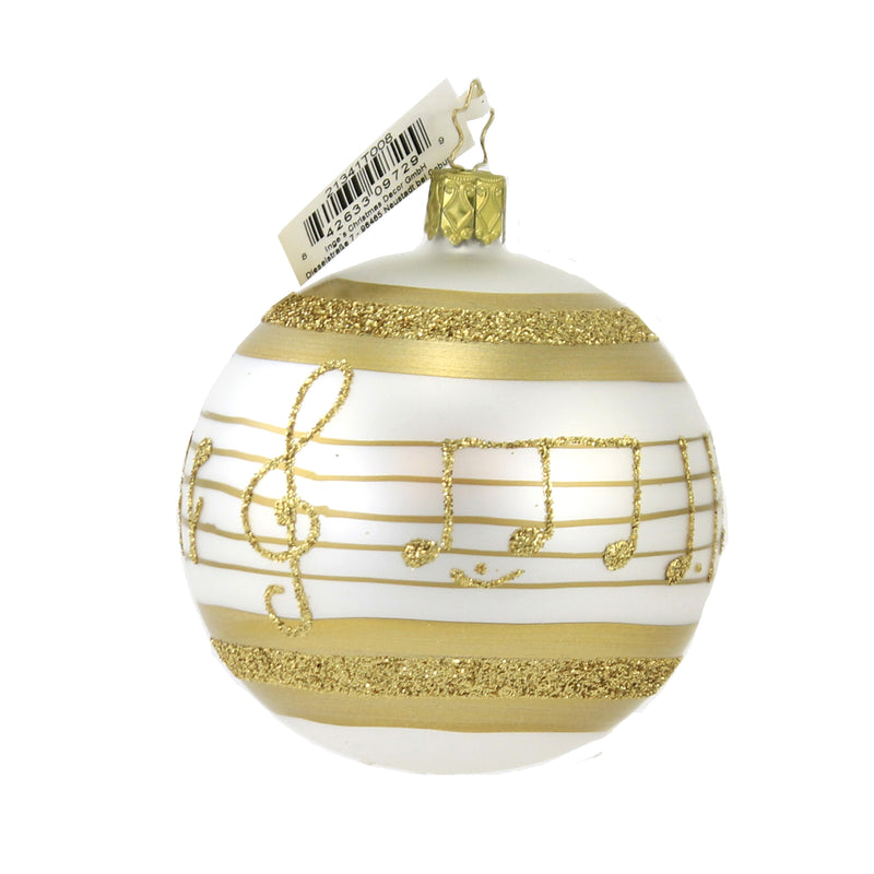 Christmas Melody Ornament - One Ornament 3.5 Inch, Glass - Ball Christmas Music 21341T008 (50884)