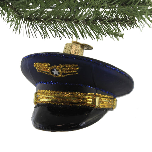 Old World Christmas Pilot's Cap - - SBKGifts.com