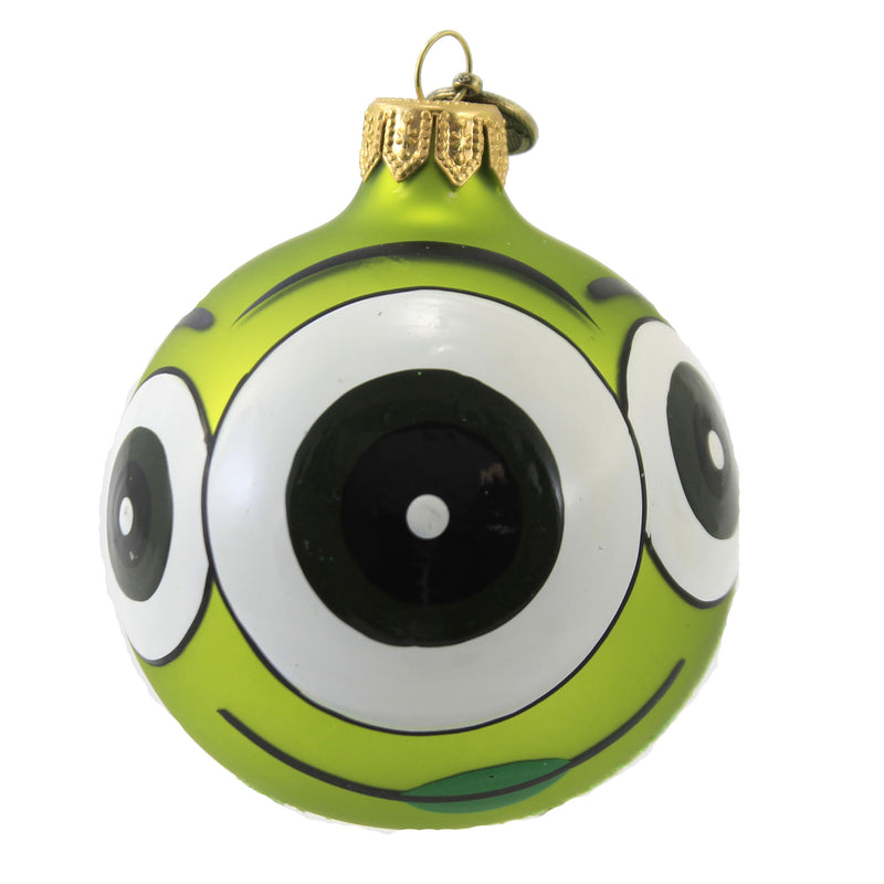 3 Eye Monster Ornament - 1 Glass Ornament 3.5 Inch, Glass - Halloween Mike Boo Animated 1509892 (51452)