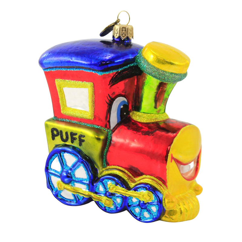 Puff Engine Train Ornament - 1 Glass Ornament 5.5 Inch, Glass - Thomas Christmas Toddler Baby 1105152 (51473)