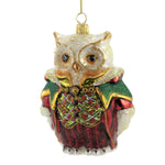 Huras Wise Owl Glass Ornament Bird Scholar Knowledge S746 (51897)