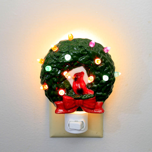Christmas Wreath Night Light - - SBKGifts.com