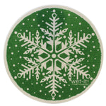Swedish Dish Cloth Poinsettia Snowflakes Round Eco Friendly Wr1018*W1021*W1022 (52292)