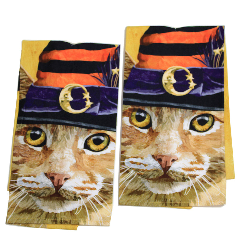 Halloween Witch Cat Chuck Towel Cotton Flour Sack Towel C86171664 (52327)