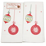Decorative Towel Vintage Round & Drop Ornament Christmas Brite Kitchen Retro Vl83s (52380)