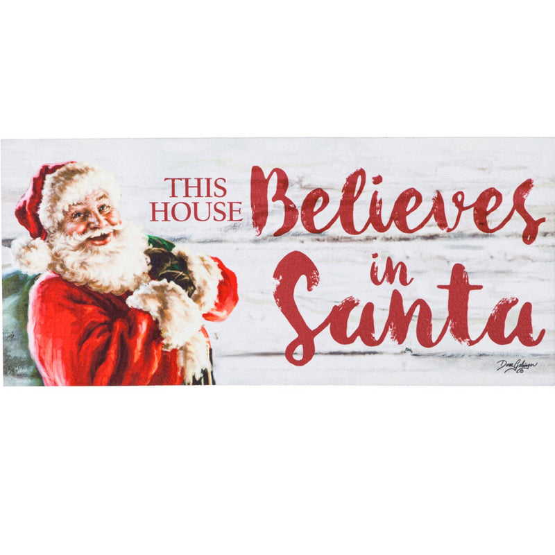 Christmas This House Believes In Santa Mat Sassafras Chritmas Winter 431876 (52486)