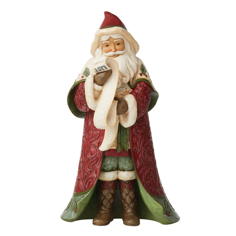 Jim Shore Finding Good In All Polyresin Christmas Santa List 6009492 (52546)