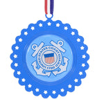 Us Coast Guard Metal Ornament - One Ornament 4 Inch, Metal - 1790 Emblem Cg9201 (52700)