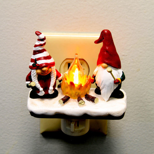 Christmas Gnome Campfire Night Light - - SBKGifts.com