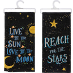 Decorative Towel Stars & Moons  Set / 2 Kitchen Reach Love Live Sun 109801*109802 (53291)
