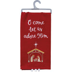 Decorative Towel O Come Let Us Adore Him Nativity Chrisatmas Kitchen 100866 (53292)