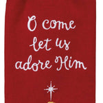 Decorative Towel O Come Let Us Adore Him - - SBKGifts.com
