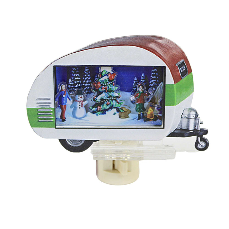 Trailer Nightlight Christmas - One Inspirational Block 4.75 Inch, Plastic - Outdoors Family Camping 160233 (53650)