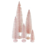 Cody Foster Pink Iridescent Trees - 5 Trees 19 Inch, Plastic - Bottle Brush Set Of 5 Bb303p (53734)