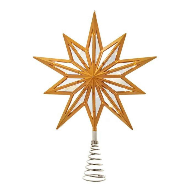 Gold Star Led Tree Topper - One Tree Topper 14 Inch, Plastic - 25 Light Ad2682 (53861)