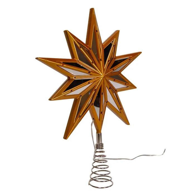Gold Star Led Tree Topper - - SBKGifts.com