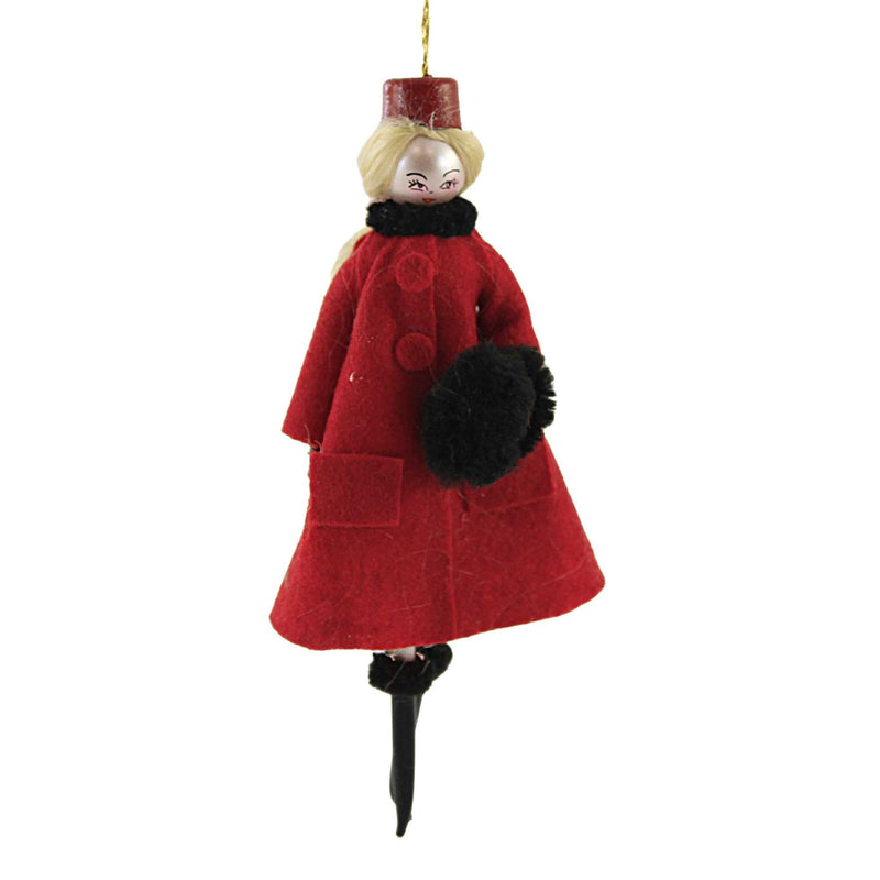 De Carlini Rosalee In Red Swing Coat Ornament Italian Diva Couture Do7305r (53878)