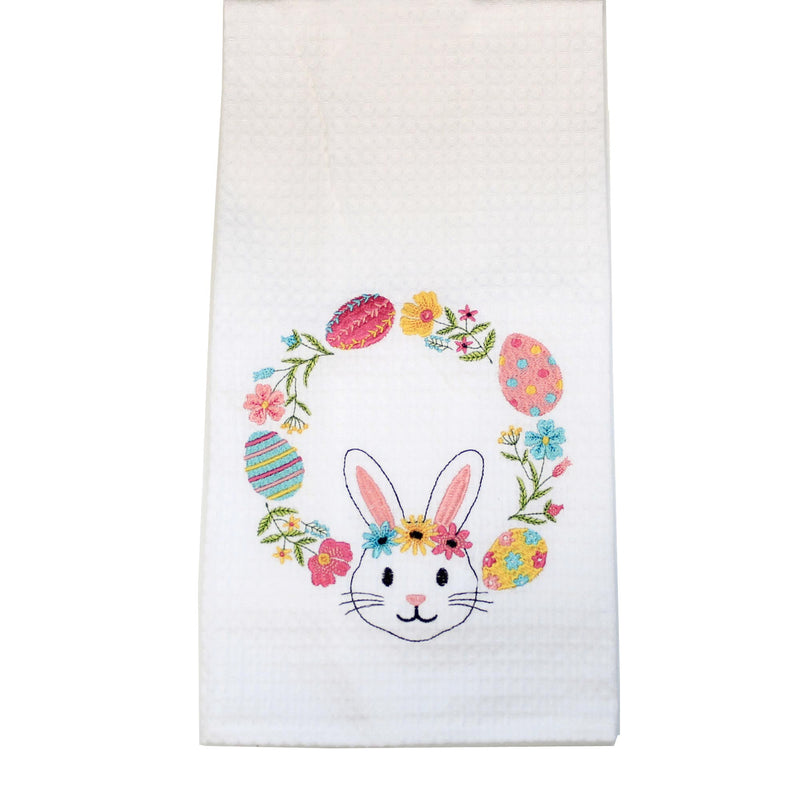 Decorative Towel Bunny Wreath Towel - - SBKGifts.com