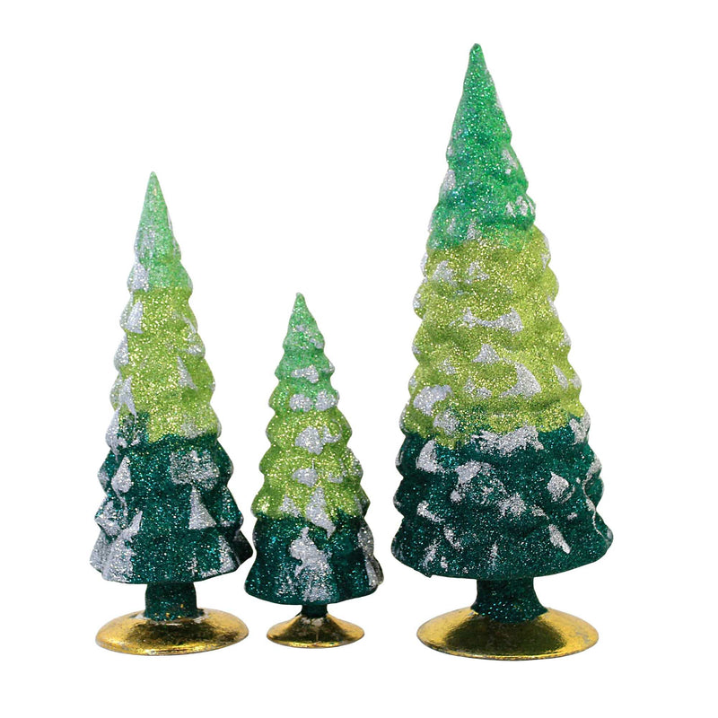 Christmas Green Glitter Gradient Trees - - SBKGifts.com