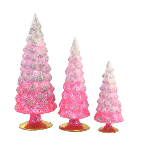 Christmas Pink Glitter Gradient Trees - - SBKGifts.com