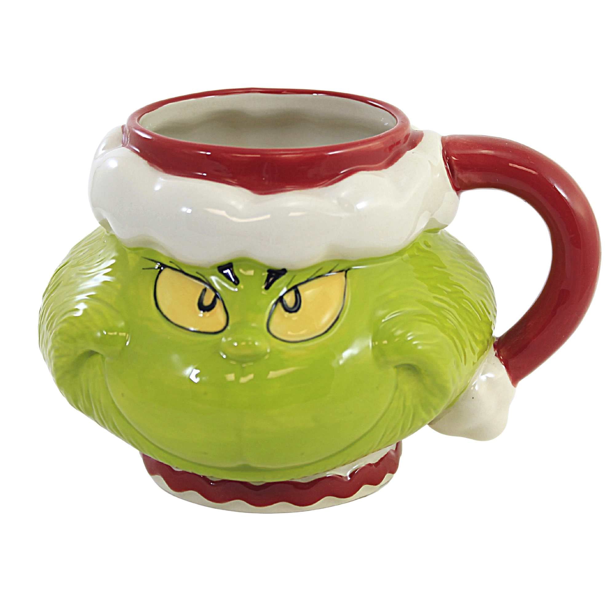 Creative Christmas The Grinch Santa Face Sculpted Coffee Mug