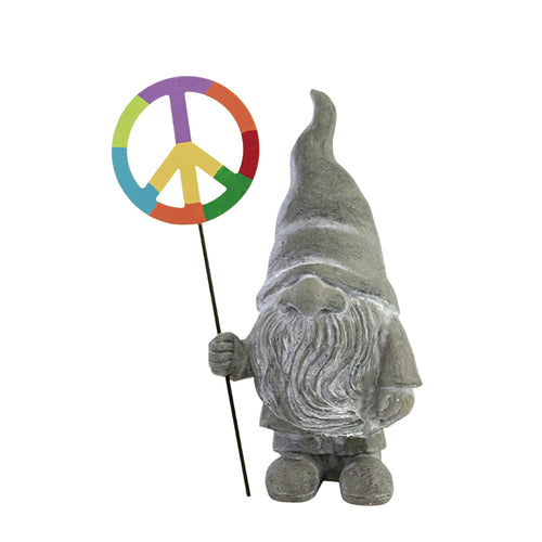 Home & Garden Gnome Statue With Signs - - SBKGifts.com