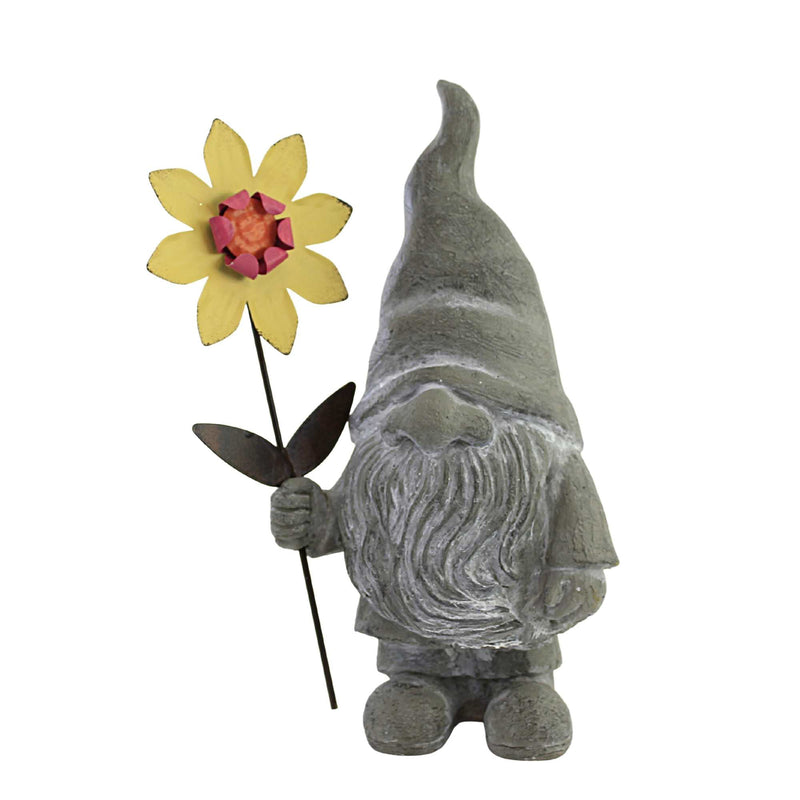 Gnome Statue With Signs - One Figurine 12 Inch, Polyresin - Yard Decor Peace Home Flower Me17297 (54354)
