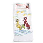 Decorative Towel Riding The Waves Cotton 100% Cotton Seahorse Kitchen Vl119 (54568)