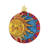 Old World Christmas Jeweled Sun - One Glass Ornament 3.25 Inch, Glass - Ornament Rays East West 22042 (55757)