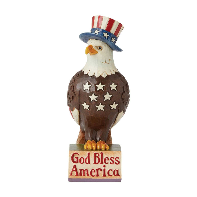 Jim Shore Freedom Reigns - One Figurine 6 Inch, Polyresin - Patriotic  Eagle Stars Stripe 6010561 (55828)
