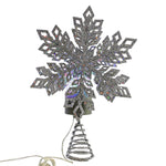 Tree Topper Finial Silver Snowflake Tree Topper - - SBKGifts.com