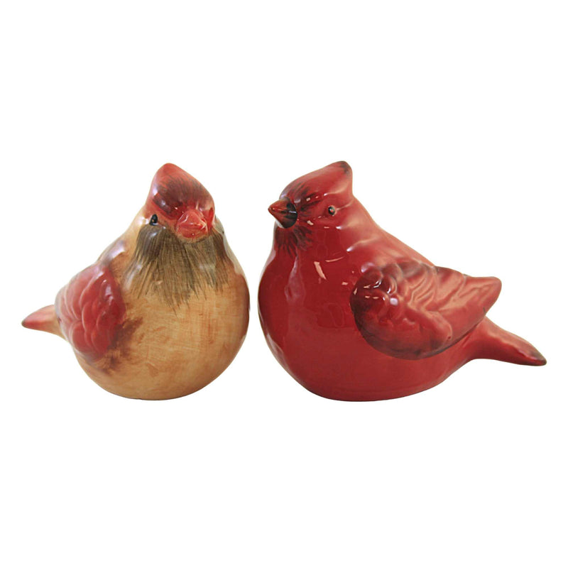 Tabletop Cardinal Salt And Pepper Shaker Dolomite Red Bird Male Female Y2701 (56997)