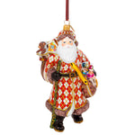 Huras Santa Is Always Welcome Cl Glass Heirloom Ornament Hf511cl (57780)