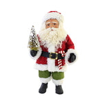 Christmas Vintage-Looking Papa Noel Polyresin Santa Candy Cane Td1183 (58342)