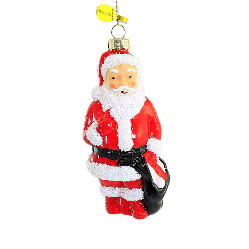 Holiday Ornament Standing Santa Blow Mold Christmas Tree Retro Vintage Go8881 (58394)