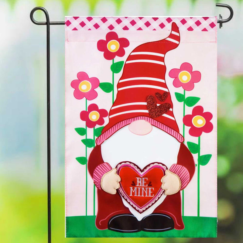 Home & Garden Valentine Gnome Garden Flag - - SBKGifts.com