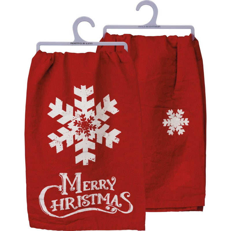 Decorative Towel Merry Christmasa Dish Towel Set Cotton Snowflakes 103873 (58533)