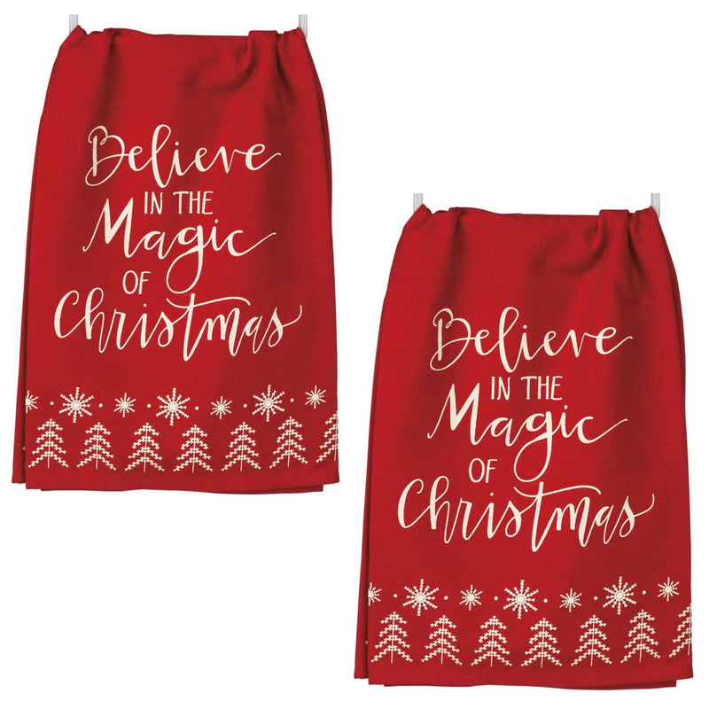 Decorative Towel Magic Of Christmas Set/2 Cotton Snowflakes Kitchen 106735 (58581)