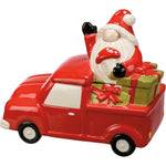 Tabletop Truck & Santa Treat Jar Ceramic Gnome Christmas 112748 (58693)