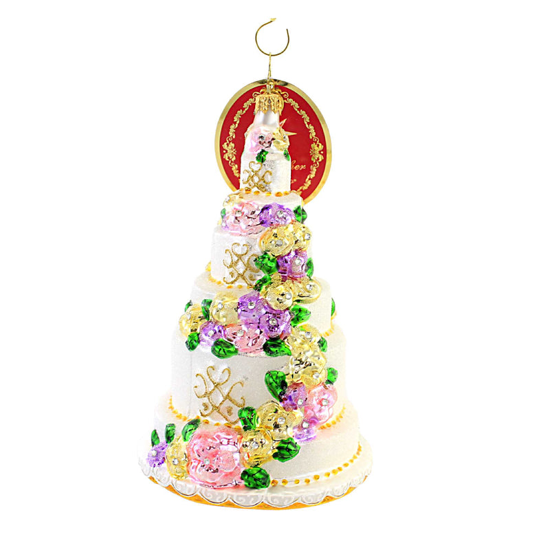 Christopher Radko Company Six-Tier Celebration - One Ornament 6.75 Inch, Glass - Wedding Cake Ornament Christmas 1020789 (58720)