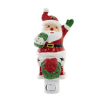 Christmas Santa In Chimney Night Light Ceramic Wreath Jolly Mx184795 (58786)