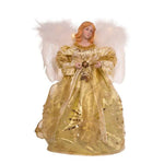 Gold Lit Angel Tree Topper - One Tree Topper 10.75 Inch, Polyresin - Feather Wings Battery Pack Bat0101 (58791)