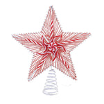 Tree Topper Finial Peppermint Star Tree Topper Wire Candy Canes Christmas D4119 (58796)