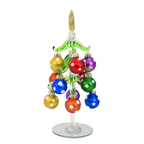 Christmas Glass Tree/ Multi Colored Balls - - SBKGifts.com