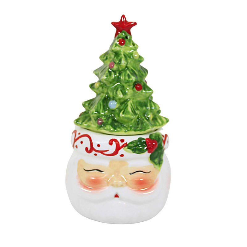 Tabletop Santa/Tree Salt And Pepper Dolomite Magnetic Christmas Tc01263 (58933)
