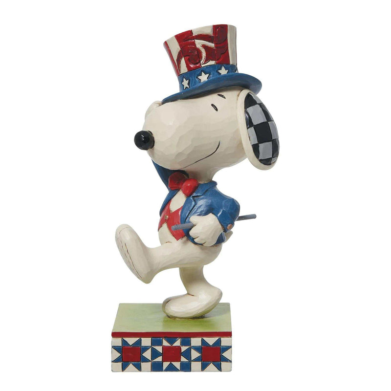 Jim Shore Marching With Glory - One Figurine 5.75 Inch, Polyresin - Snoopy Patriotic 6011949 (59012)